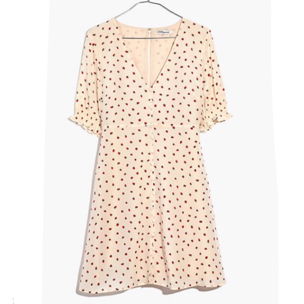 Madewell Strawberry Silk Dress